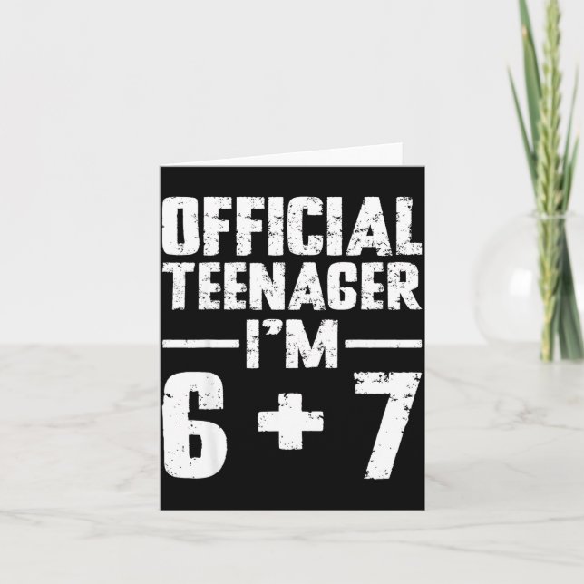 Teenager I'm 13th Birthday 6 7 Meme Six Seven Slan Karte (Vorderseite)