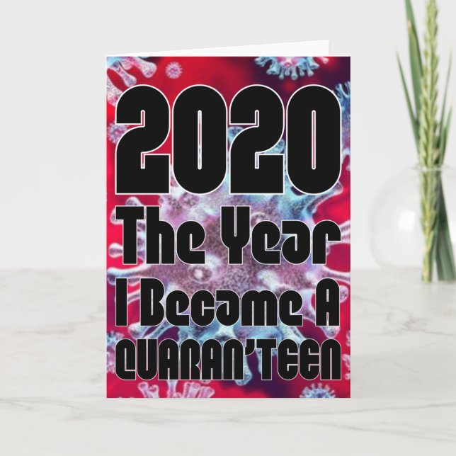 Teenager in Quarantäne Karte (Vorderseite)