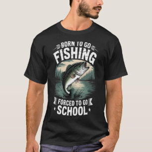 Teenager-Jungs beim Angeln müssen zur Schule gehen T-Shirt