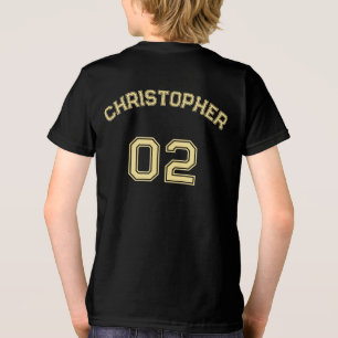 Teenager Kindermädchen Name Jersey Nummer Sport Tri-Blend Shirt