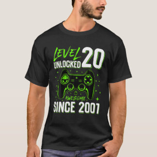 Teenager Level 20 Unlocked Awesome Since 2000 Game T-Shirt