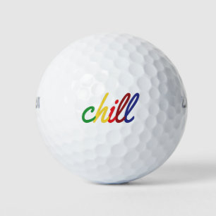 Teenager-Mädchen Chill Retro-Farben Golfball