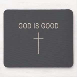 Teenager Mädchen Gott ist gut Kreuz Jesus Minimali Mousepad