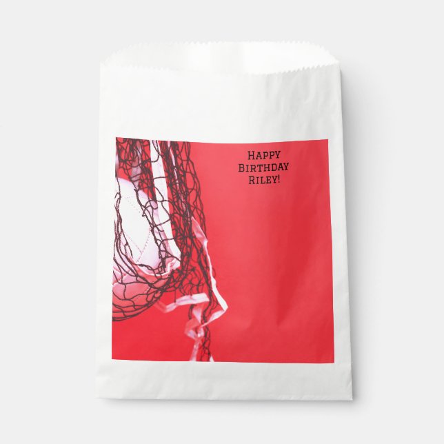 Teenager Red Net & Volleyball Sports Geschenktütchen (Vorderseite)