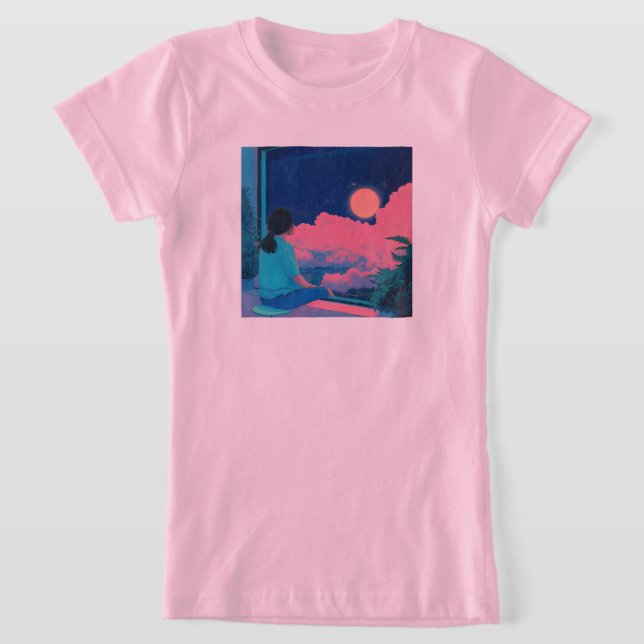 teenager sitting on the window lofi style T-Shirt (Ablage )
