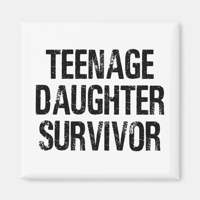 Teenager-Tochter Survivor Vintag Magnet (Vorne)