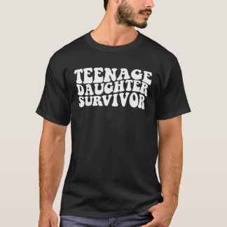 Teenager-Tochter-Überlebende für Vintage Vater-Vät T-Shirt