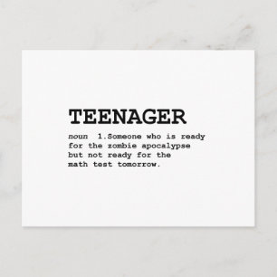 Teenagerdefinition Postkarte