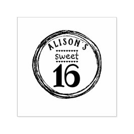 Teenagermädchen 16 . Geburtstag Geburtstagsfeier B Permastempel