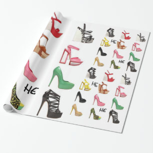 Teenager's SchuhGeburtstagsverpackung für sie Geschenkpapier