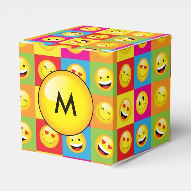 Teens Emoji Party Emoticon Faces Geschenkschachtel (Vorderseite)