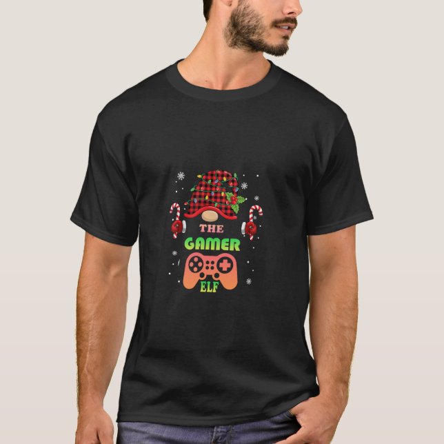 Teens Gaming Xmas Christmas Elf Gamer Controller  T-Shirt (Vorderseite)