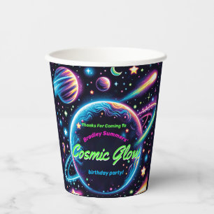 Teens kosmische gllow Space Thema Geburtstagsparty Pappbecher