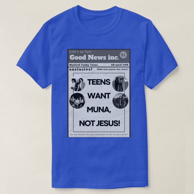 Teens wollte muna nicht jesus MUNA Poster T-Shirt (Design vorne)
