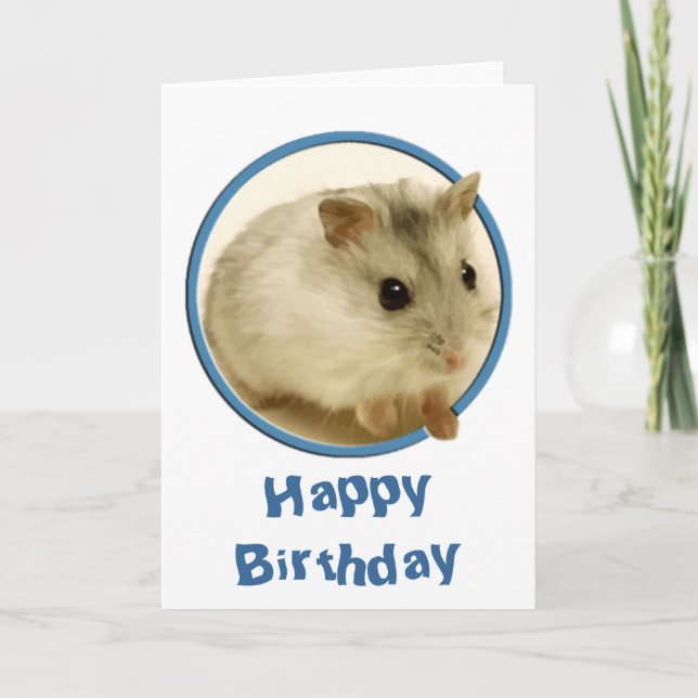 Teeny Hamster Birthday Karte (Vorderseite)