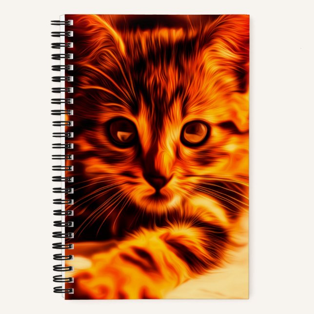"Teeny Tigger" Kitty Spiral Notebook Notizbuch (Vorderseite)