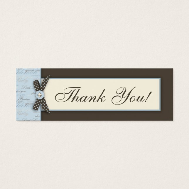 Teeny Toes BLU TY Skinny Gift Tag (Vorderseite)