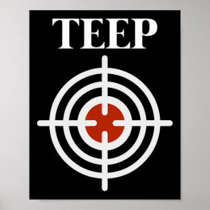 Teep-Target-Bulls-Eye-Muay-Thai-Kickboxen-MMA-Feig Poster