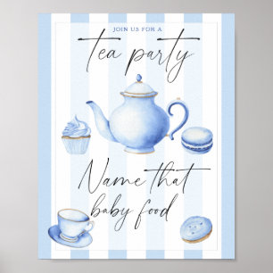 Teeparty-Baby-Shower - Errate den Namen des Babyna Poster