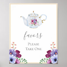 Teeparty-Geschenke Braut-Dusche Poster
