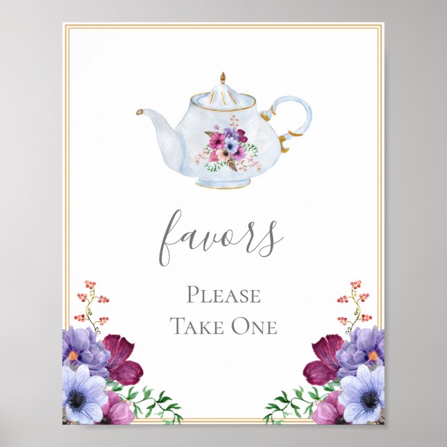 Teeparty-Geschenke Braut-Dusche Poster (Vorne)