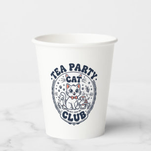 Teeparty-Katze Haustierliebhaber-Shirt Kunst - Tee Pappbecher
