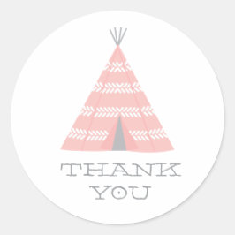 Teepee Birthday Party Vielen Dank, Sticker
