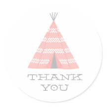 Teepee Birthday Party Vielen Dank, Sticker