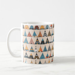 Teepee Muster. Wigwam-Sommerzelt Kaffeetasse