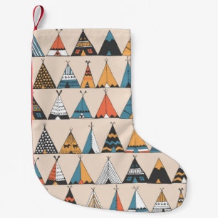 Teepee Muster. Wigwam-Sommerzelt Kleiner Weihnachtsstrumpf