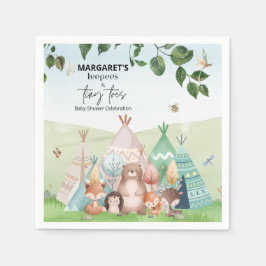 Teepees und Tiny Toes Paper Napkins Serviette