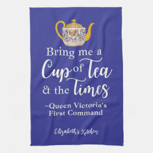 Teequeen Victoria Quote Royal Blue Geschirrtuch