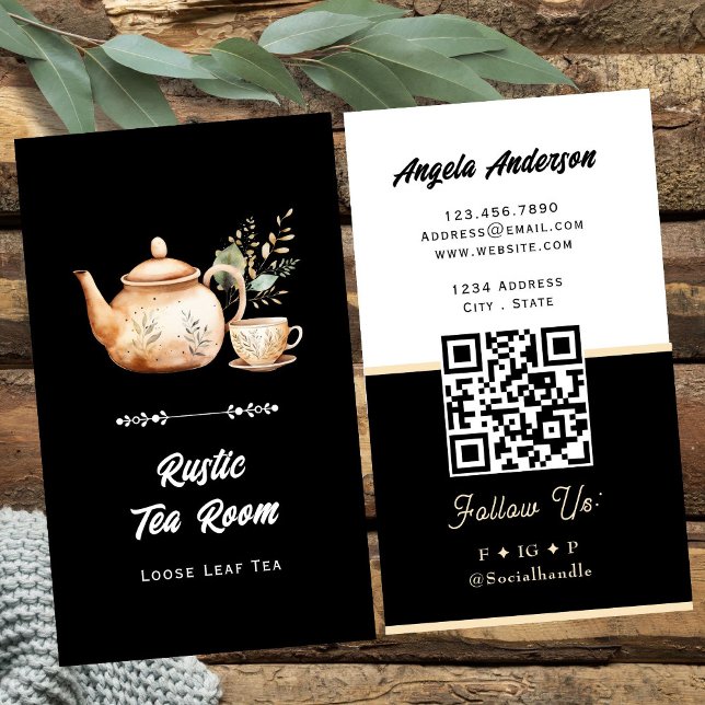 Teeraum-QR-Code und Website Visitenkarte (Von Creator hochgeladen)