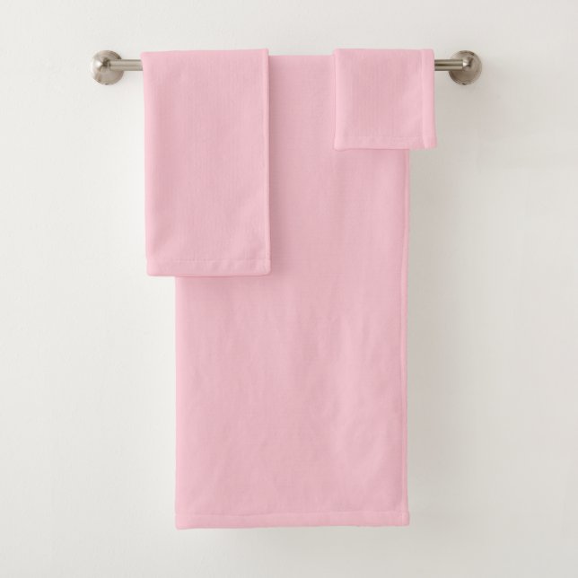 Teerosa-Pink-Einfarbige Farbe Badhandtuch Set (Insitu)