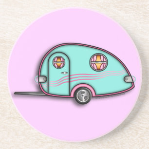 Teertropfen RV Anhänger Sandstein Untersetzer