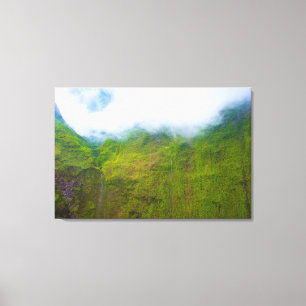 Teerwall, Monte Waialeale, Kauai, Hawaii Leinwanddruck