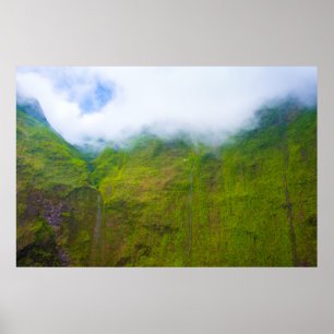 Teerwall, Monte Waialeale, Kauai, Hawaii Poster