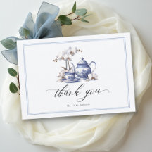 Teeset Orchid Blau Hampton Toile Hochzeitspaar