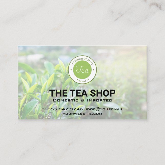 Teeshop | Tea-Pflanze Visitenkarte (Vorderseite)