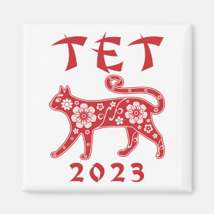 Teet 2023 Vietnamese New Year of the Cat Magnet