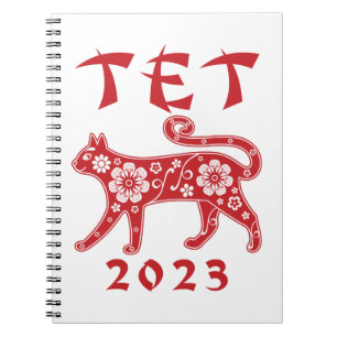 Teet 2023 Vietnamese New Year of the Cat Notizblock