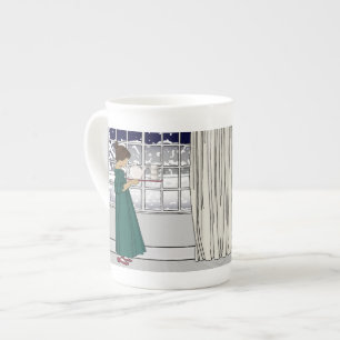 Teetasse aus Bone China 'Tee im Schneesturm' Prozellantasse