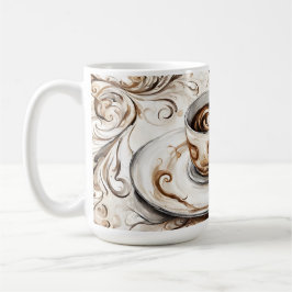 Teetasse in Aquarellfarben - Kaffeedokumente