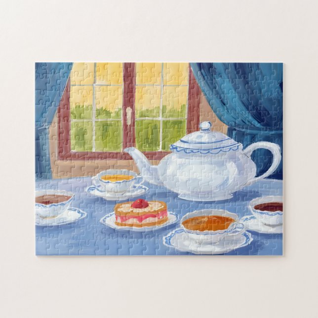 Teetasse-Teekanne-Puzzle Puzzle (Horizontal)
