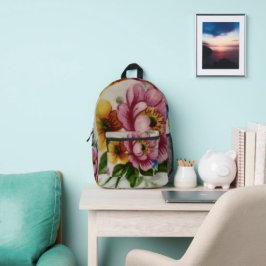 Teetassen-Blumenstrauß Bedruckter Rucksack