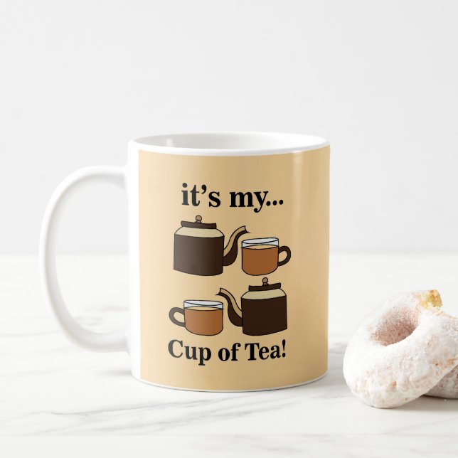 Teetassen-Teekanne  Kaffeetasse (Mit Donut)