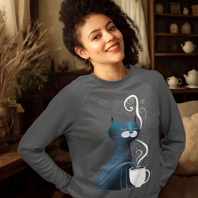 Teetemperatur bei Katze mit Schwanz Sweatshirt (Von Creator hochgeladen)