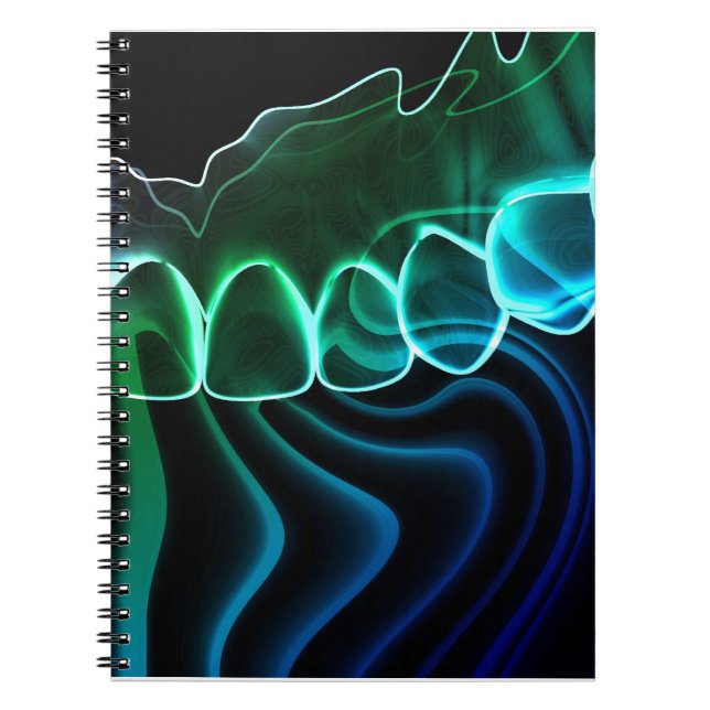 Teeth Design Dentist Orthodontist Notebook Notizblock (Vorderseite)