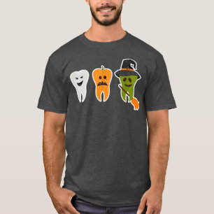 Teeth Ghost Pumpkin Hexe Niedlich Dental Halloween T-Shirt