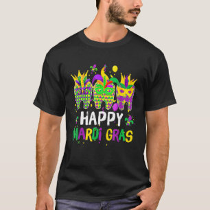 Teeth Jester Mask Dental Hygiene Happy Mardi Gras T-Shirt